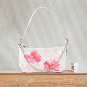 Multicoloured Floral Print Baguette Bag