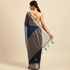 Zari Silk Cotton Chanderi Saree