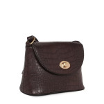 Coffee Brown Textured Shoulder Bag